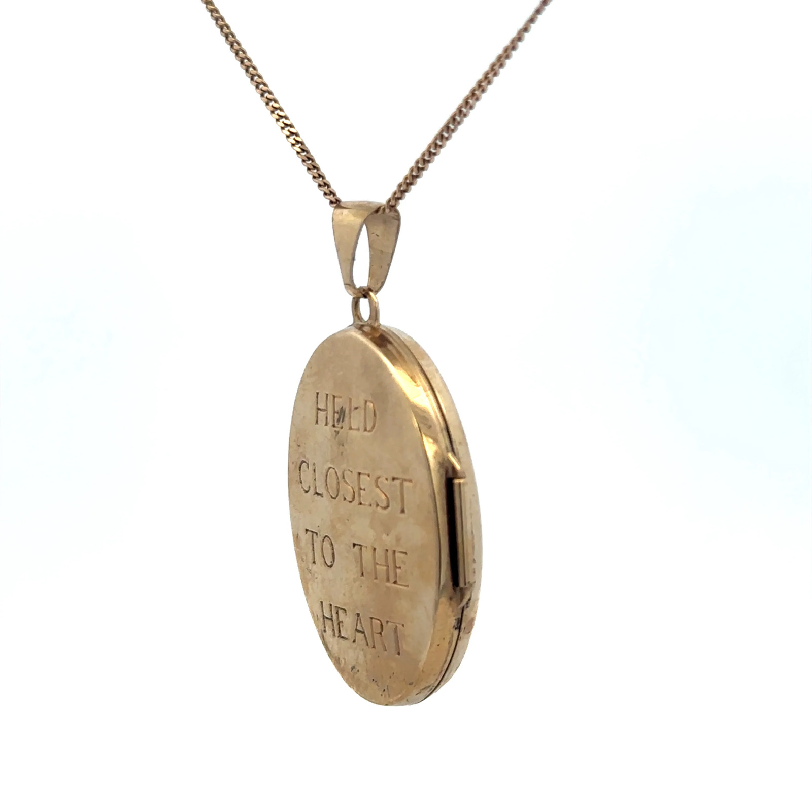 9ct yellow gold locket pendant 5.8g (sh24955l)