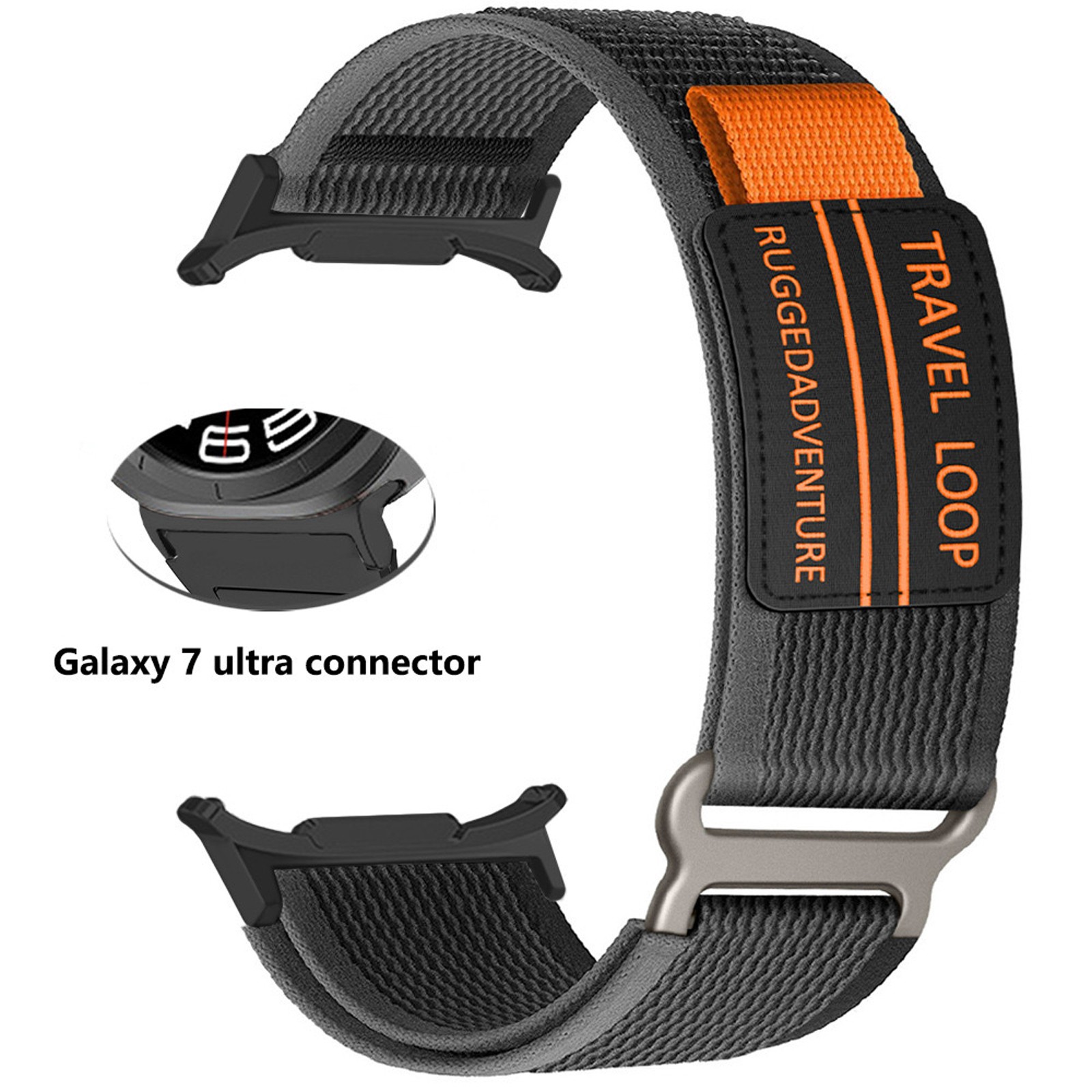 Fr Samsung Galaxy Watch Ultra 2025/Ultra 47mm Band Rugged Nylon Strap Woven Loop