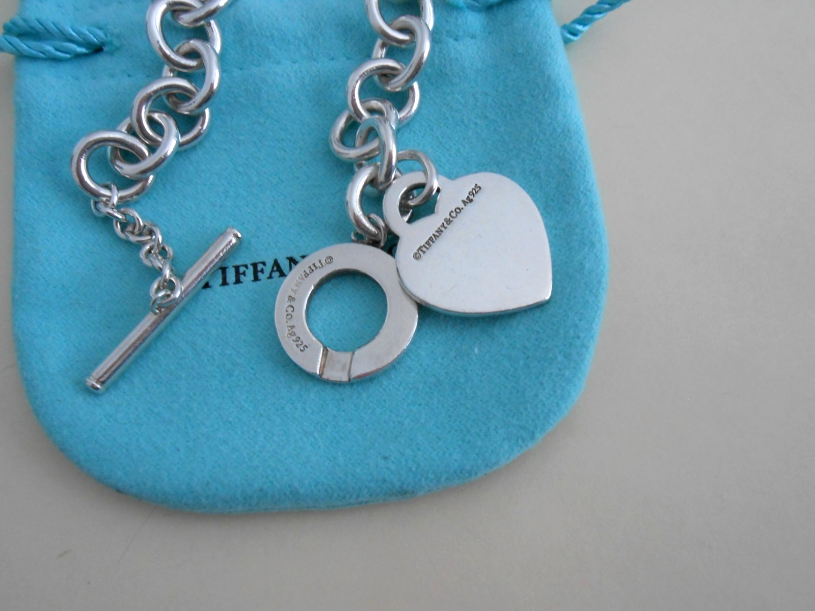 Tiffany Co Return To Tiffany Heart Tag Toggle Bracelet, Tiffany Bracelet 8.25″