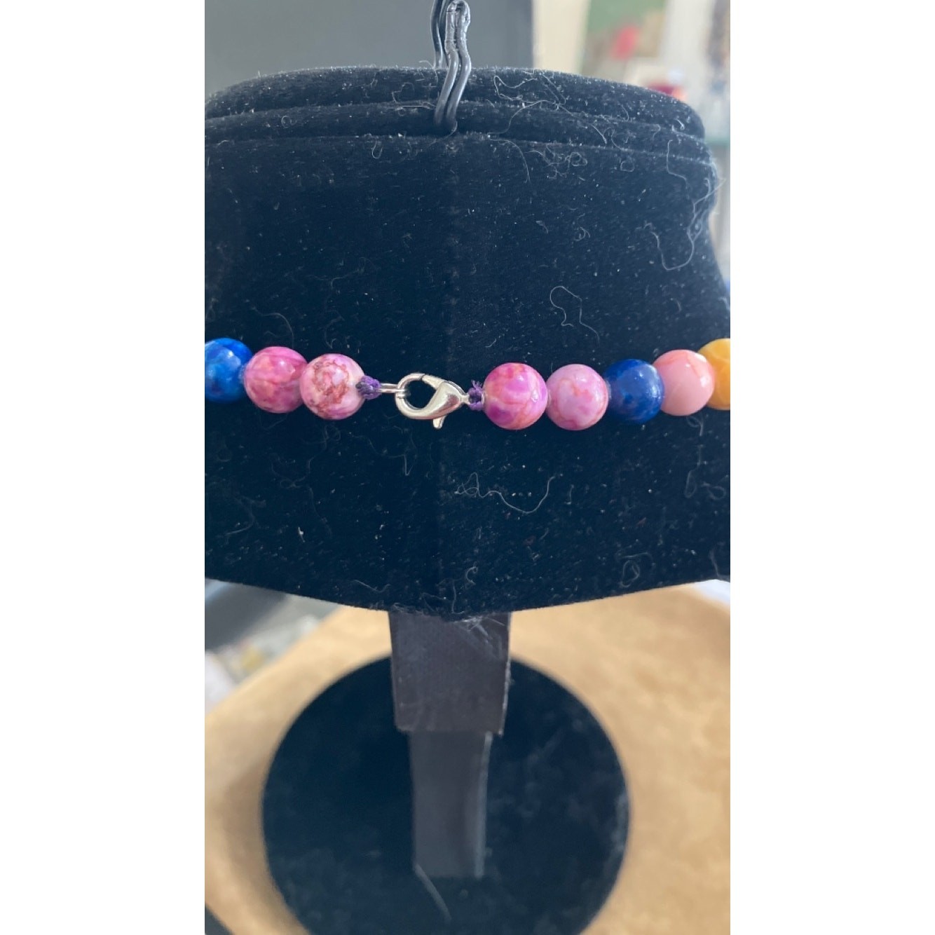Dyed Howlite Multicolored Beaded Necklace