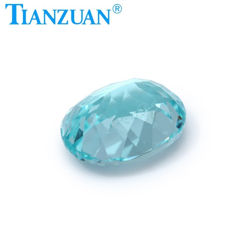 Synthetic YAG Oval Shape Blue Color with inclusions loose Gemstones