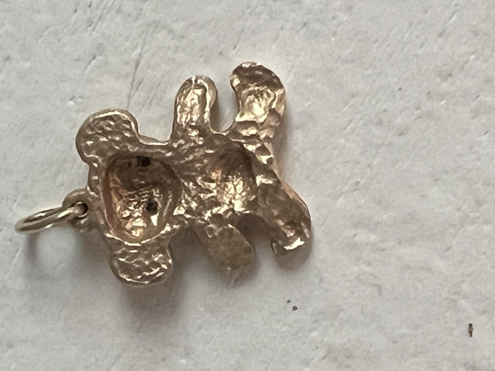 2gr Signed by JCF Solid 14k Gold Sapphire Teddy Bear OR Panda Charm 14mm or .75″