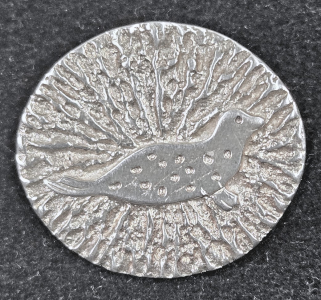 A. Lautz Tana Sterling Silver Seal Sea Lion .925 Silver Pin. Walrus on Back.