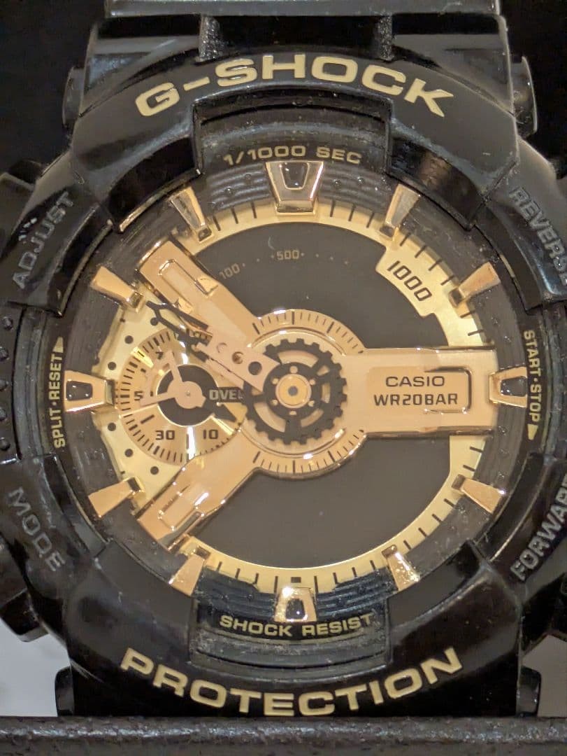CASIO G-SHOCK watch body black gold regular price 22,550 yen junk item