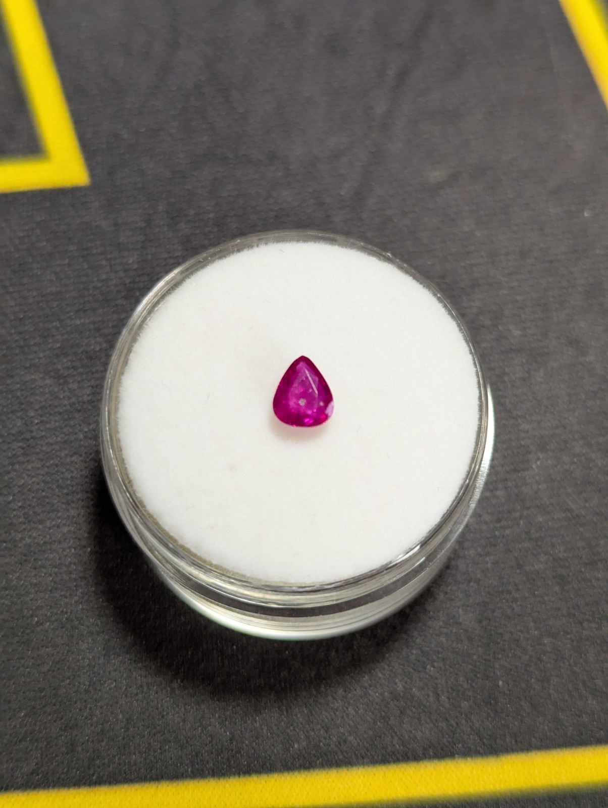 0.37ct 5.3×4.3mm Pear Natural Red Ruby – Unheated, Mozambique Gemstone Loose