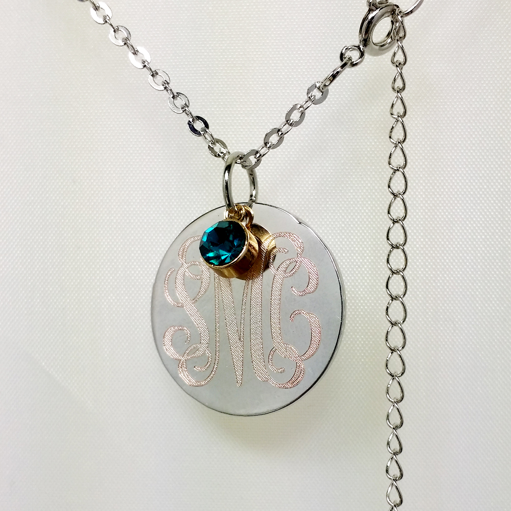 Personalized Monogram Necklace, Custom Monogram Necklace, Initials Necklace