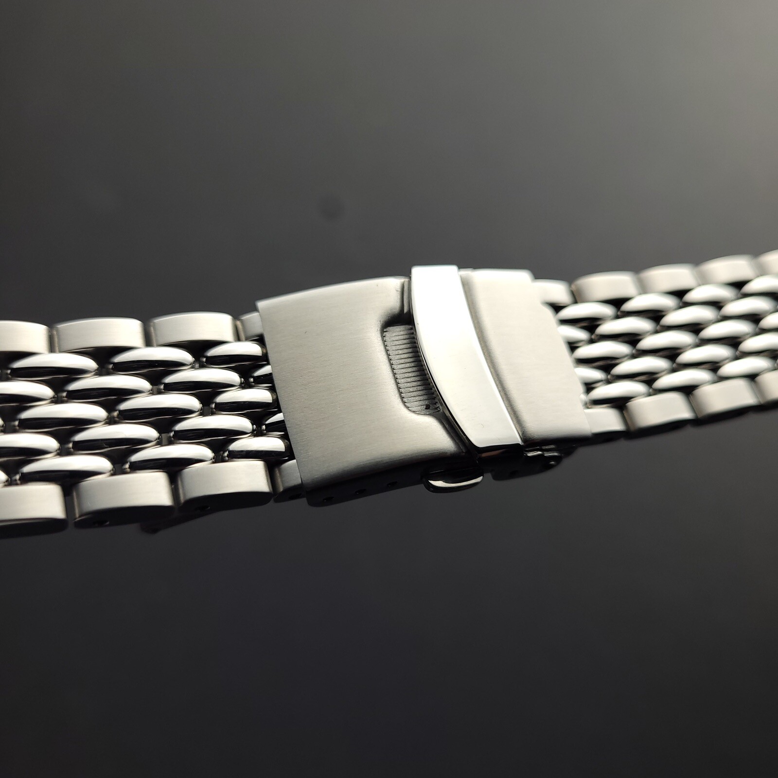 Iconic Beads of Rice Watch Bracelet | Machined Steel Band in 18mm 20mm 22mm