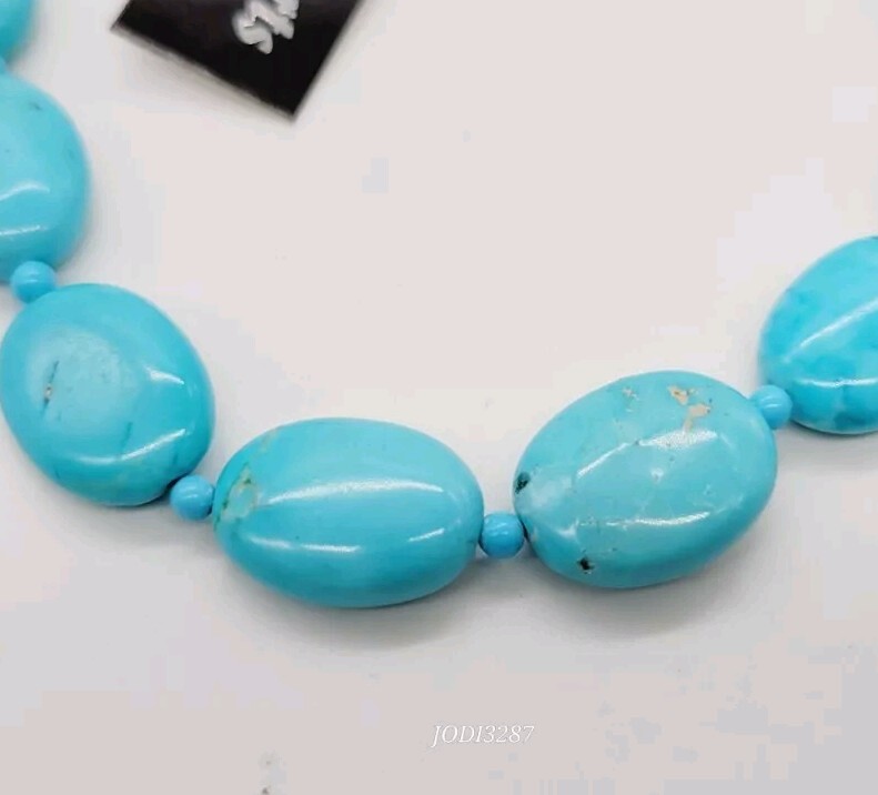 Kajya Roberts Sterling Silver Turquoise Bracelet Toggle 9 in