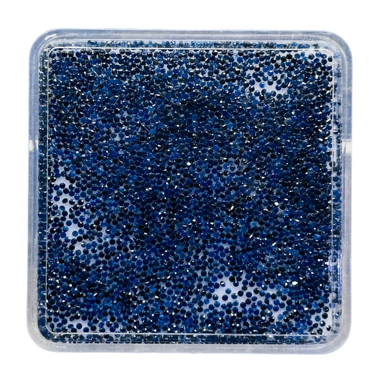 100 Pcs Natural Blue Sapphire 0.8mm Round Diamond Cut Loose Gemstones Sri Lanka