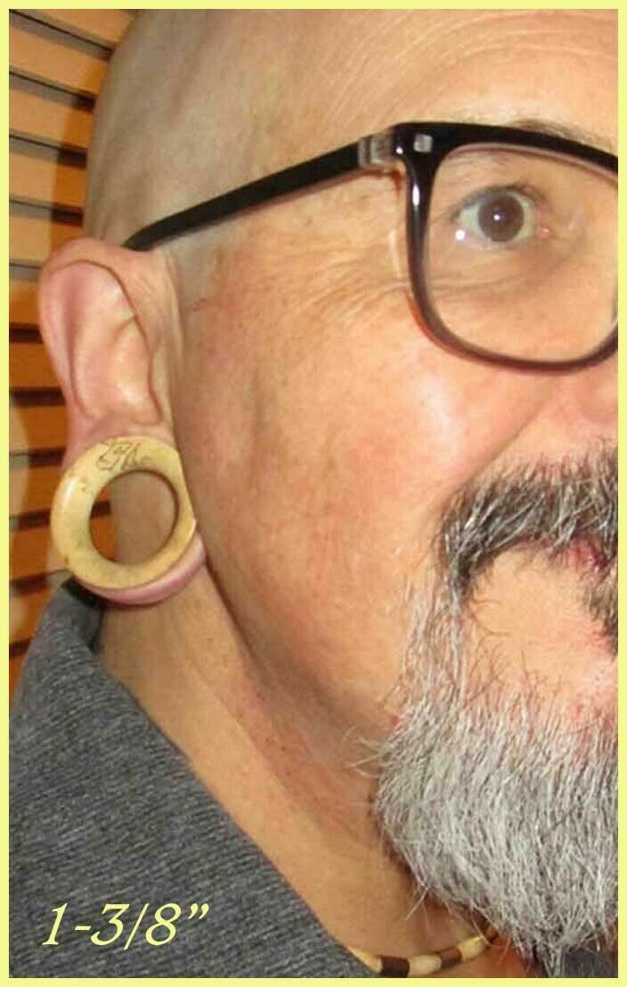 PAIR Tamarind Wood Tunnels Plugs Organic Gauges Earlets Body Jewelry