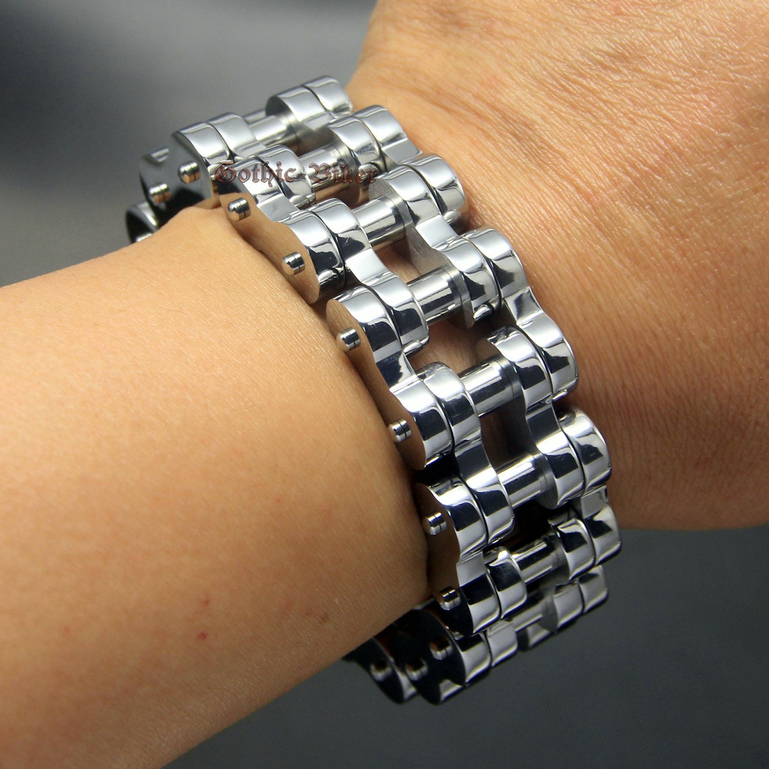 Heavy Chunky Motorcycle Bike Chain Mens Bracelet Stainless Steel Silver Polished