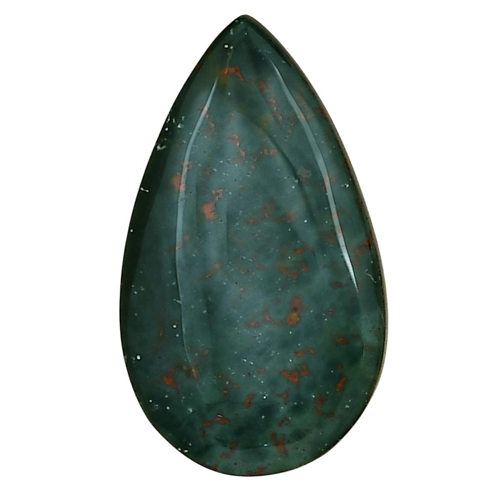 Natural Blood Stone 28.35×16.55×4.5 mm Pear Shape Polished Gemstone LS02188-32