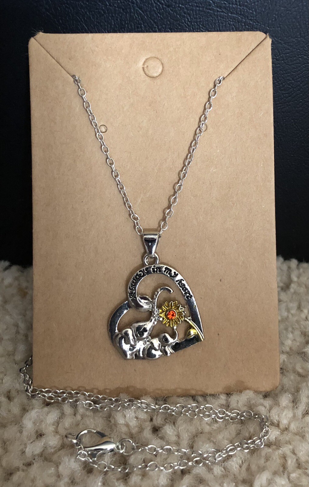 Always In My Heart Elephant Necklace