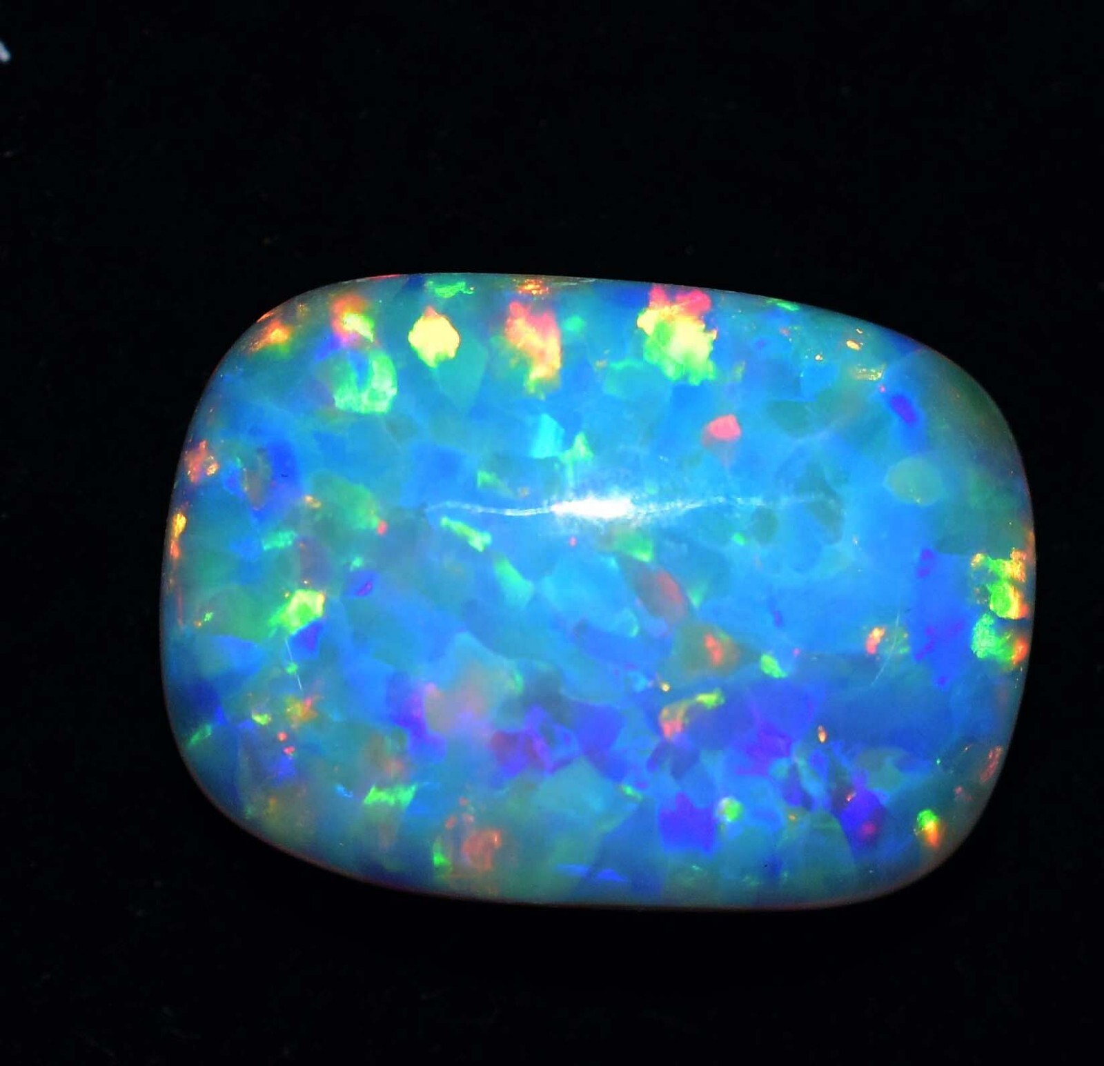 Natural Ethiopian Fire Opal 10.90 CT Certified Play Of Color 17X12 MM Gemstone