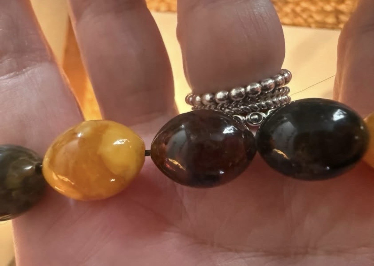 Vintage Baltic Amber Necklace And Bracelet Set- 67 Grams