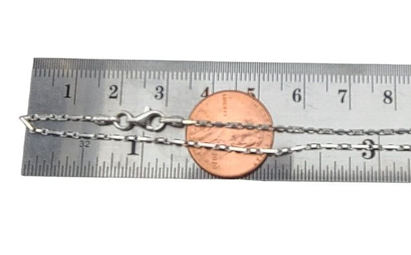 Arrow Bullet 1.2 mm Link 18″ Chain Necklace Solid Real 925 Sterling Silver NEW