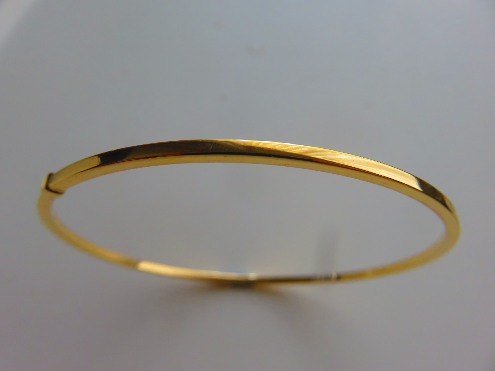 Gold Slave Bangle 2mm Ladies 9 Carat Yellow Gold 62mm Diameter NEW ARRIVAL