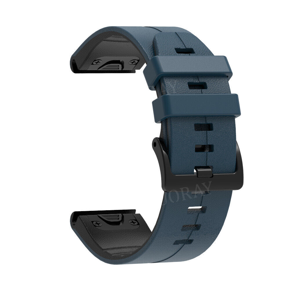 TPU Leather Watch Band Strap For Garmin Fenix 7 7X 7S 6 6X Pro 5 5X 3HR Epix 935