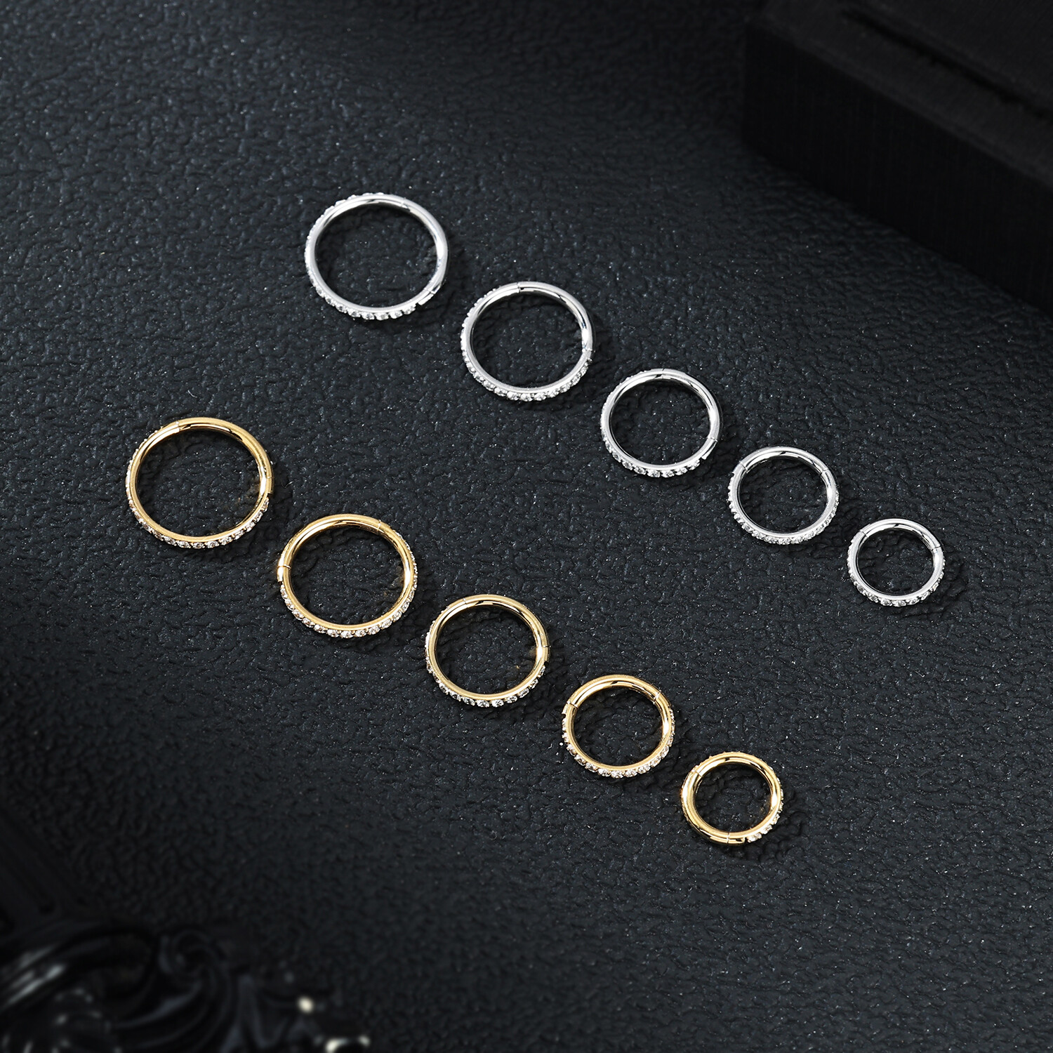 1 Pc Stainless Steel Nose Ring CZ Cartilage Tragus Helix Earring Septum Piercing