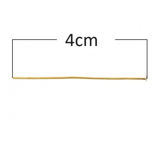 100 pcs. Gold Plated Flat Head Pins – 40mm (1.57 inch) x 0.7mm – 201Gauge