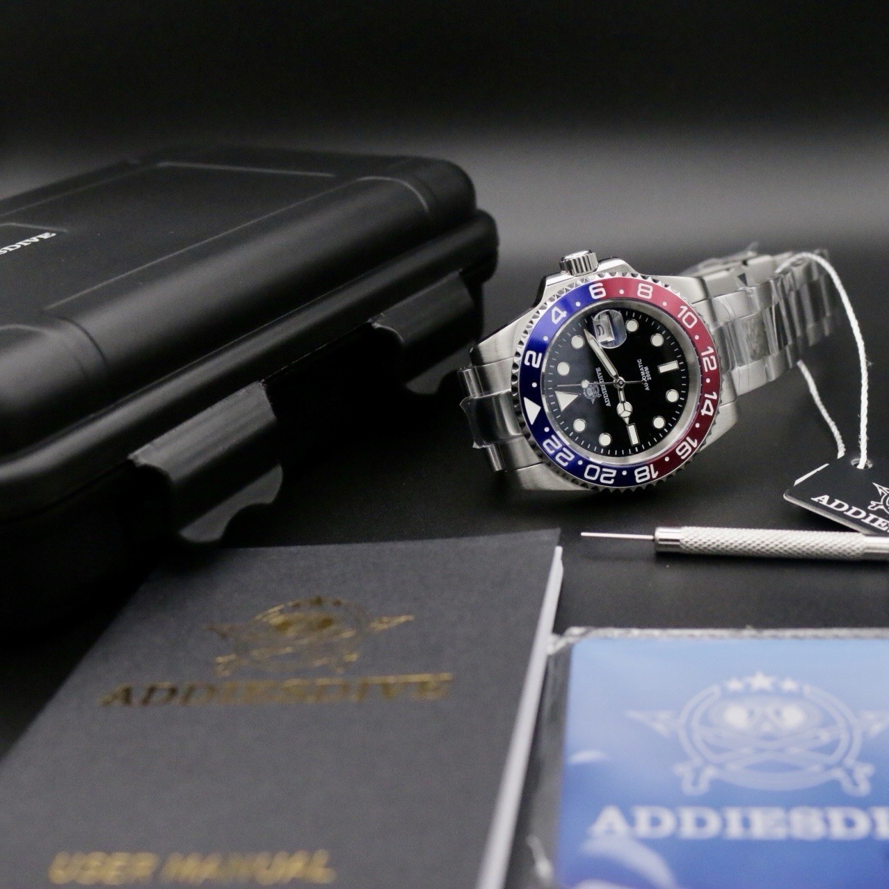🔥Fast Shipping🔥ADDIESDIVE AD2503 Automatic Miyota 8215 Ceramic Pepsi Sapphire