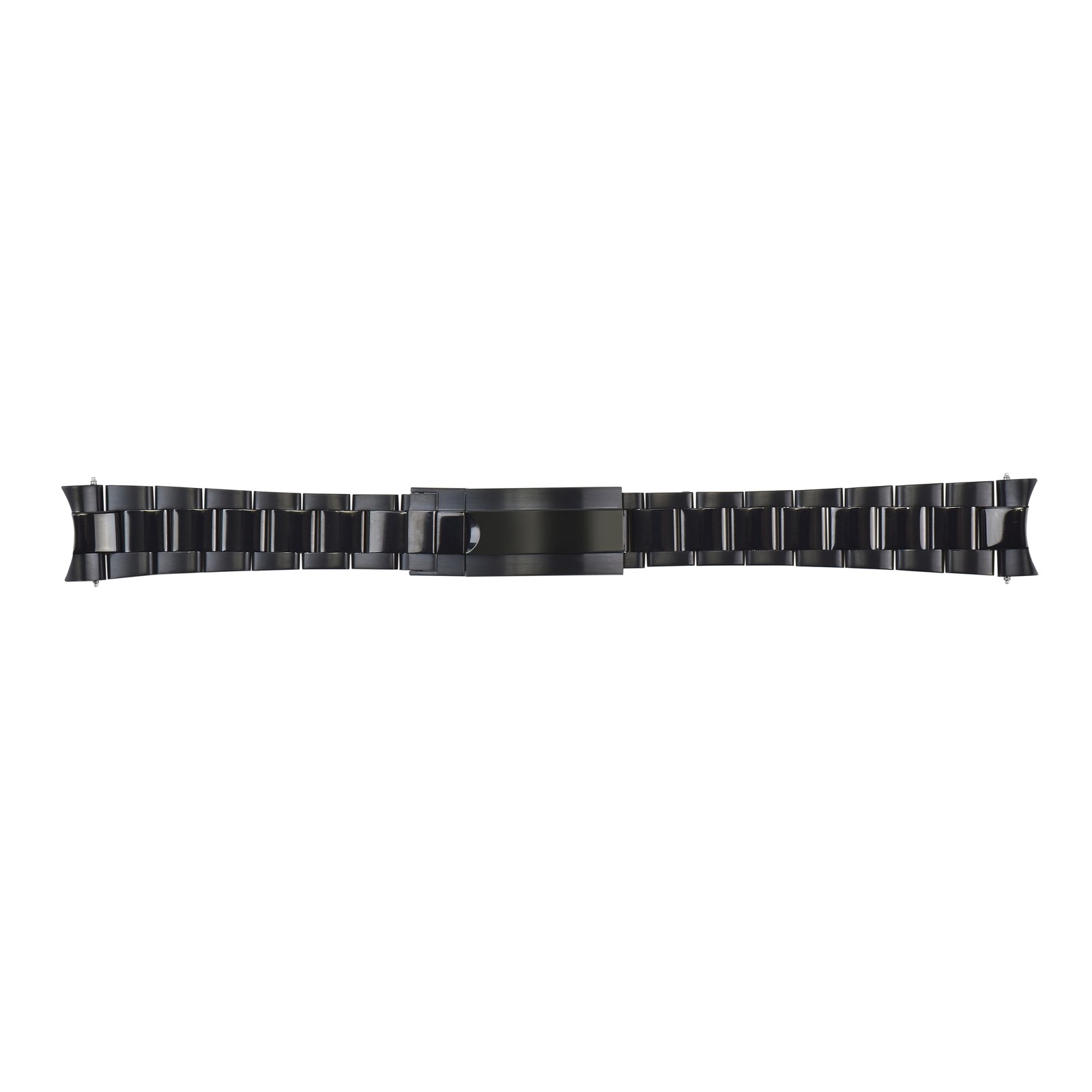 20MM OYSTER BAND SOLID FOR ROLEX SUBMARINER GMT SHINY/MATTE F/LOCK CLASP BLACK