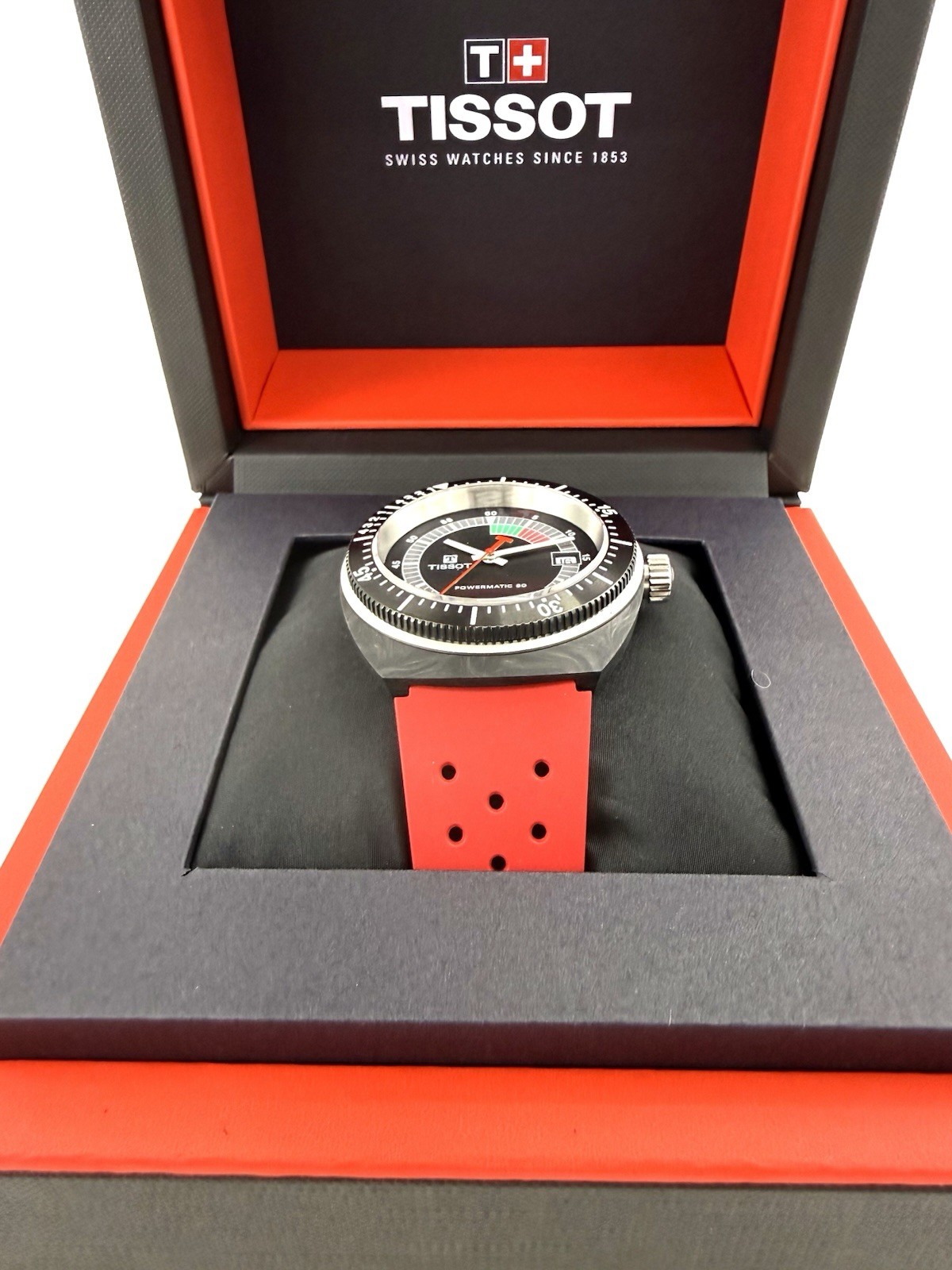 New Tissot Sideral S 41MM Red Powermatic 80 Men’s Watch T1454079705702
