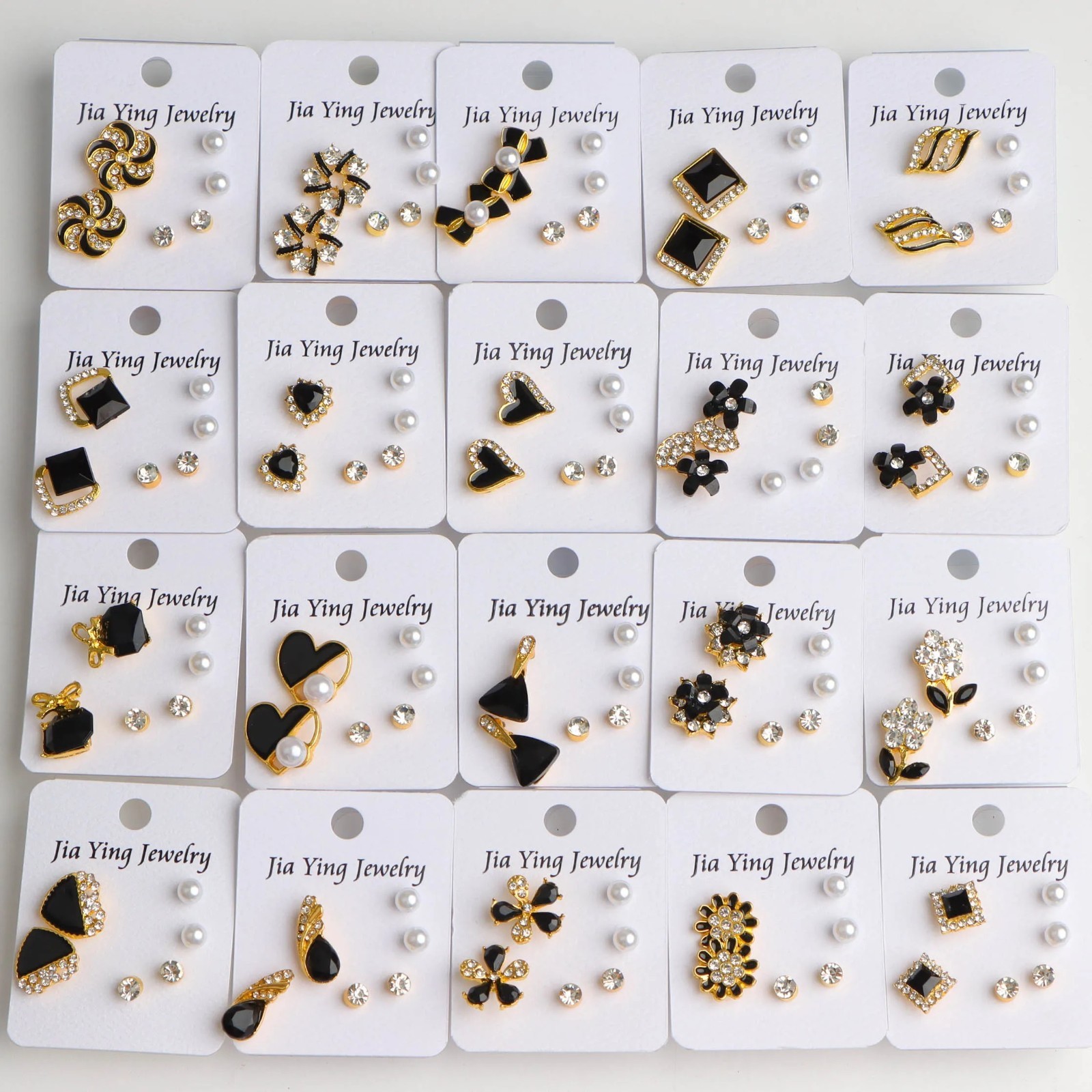 Wholesale Lot of 10 sets of Assorted Cute Stud Earrings New Bling Glam Gifting