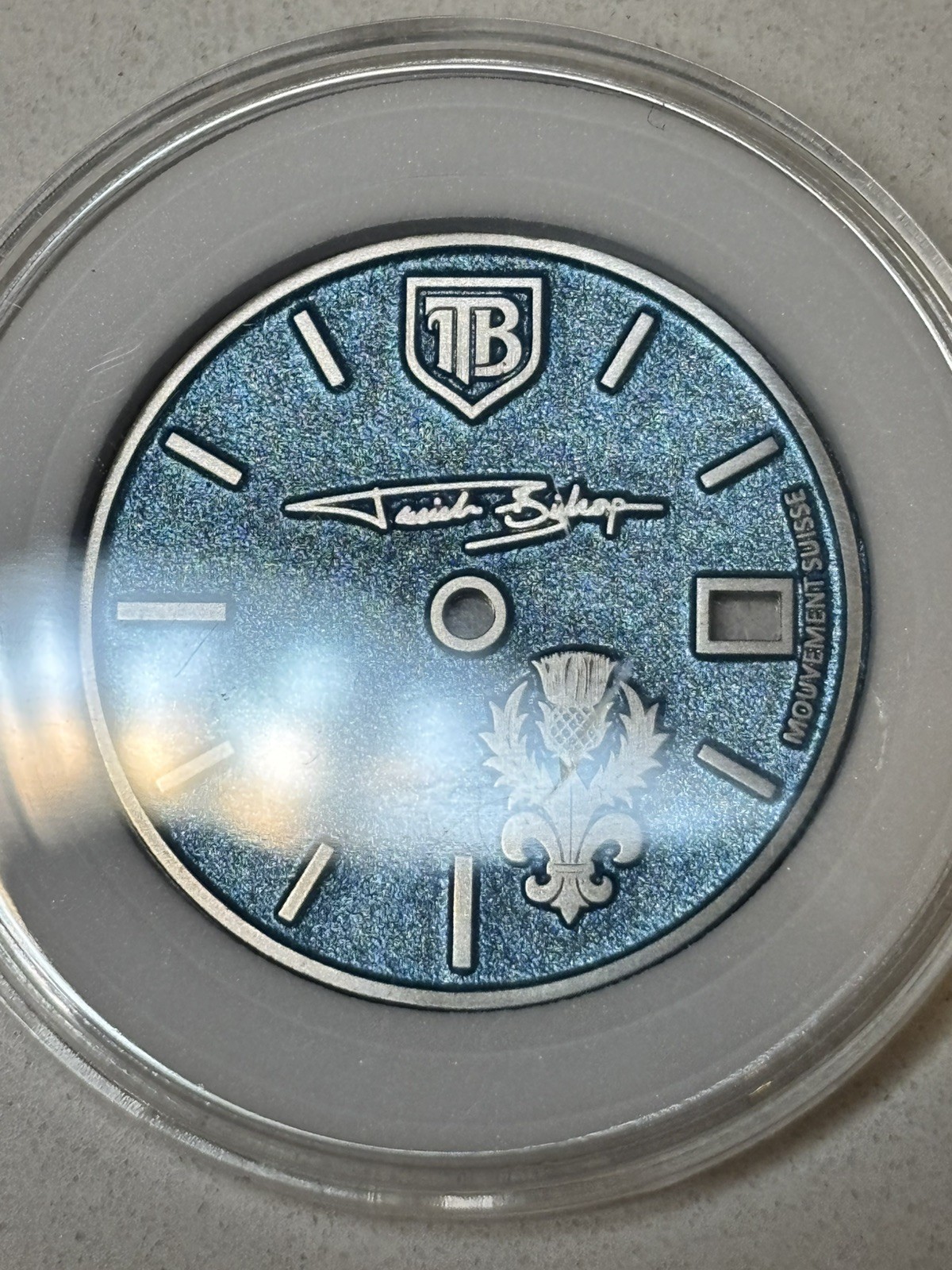 Tavish & Bishop Timepieces Bespoke Fiber Laser Engraved Watch Dials