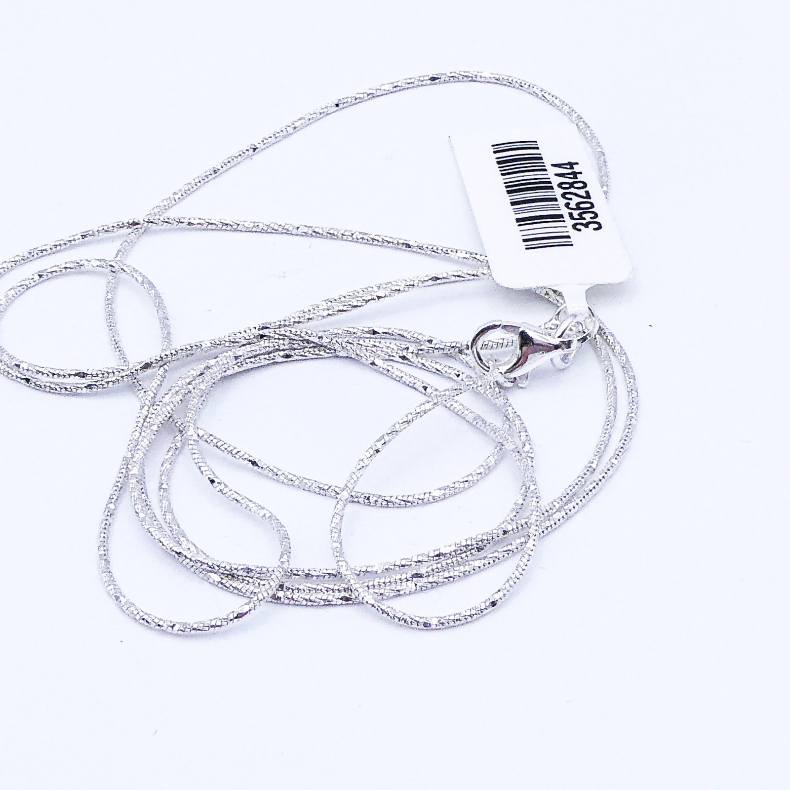 New Sterling Silver Italy Diamond Cut Snake Chain Necklace 30″ Stackable