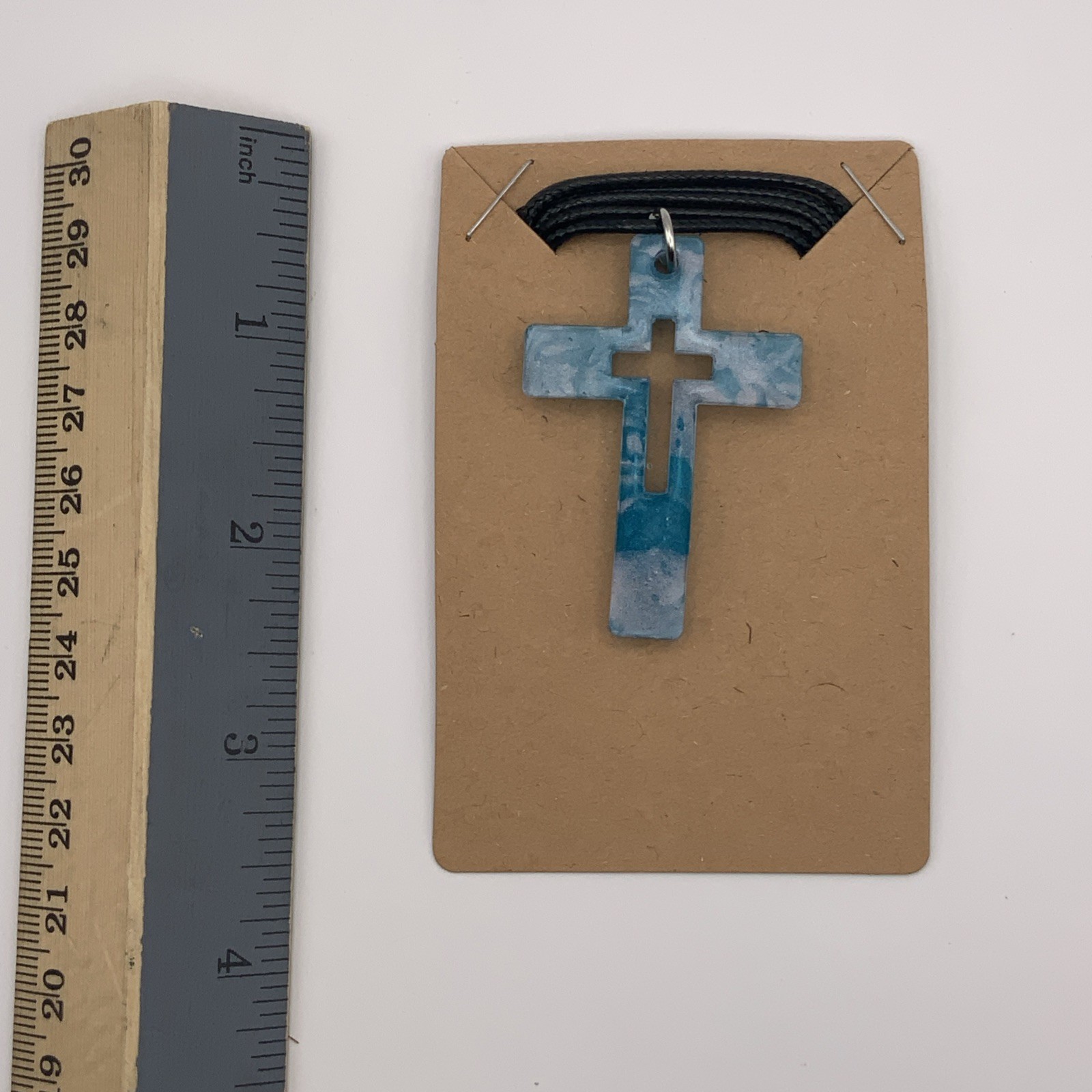 House Of David Handmade Cross Necklace Marbled Dream Water Bulk Available
