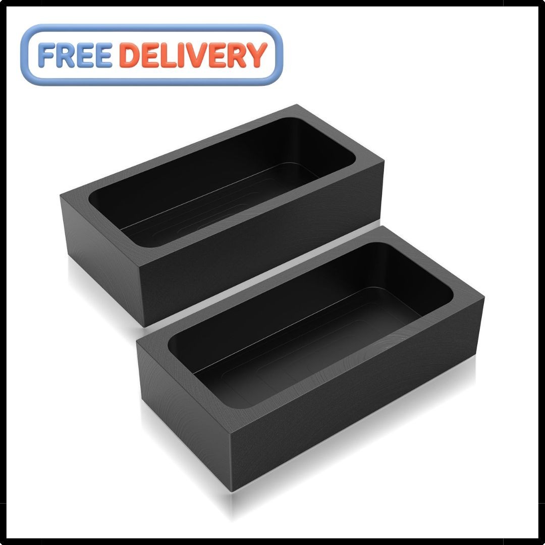 Mmasters 1Kg-2 Pieces Premium Graphite Ingot Mold for Metal Casting – High-Purit