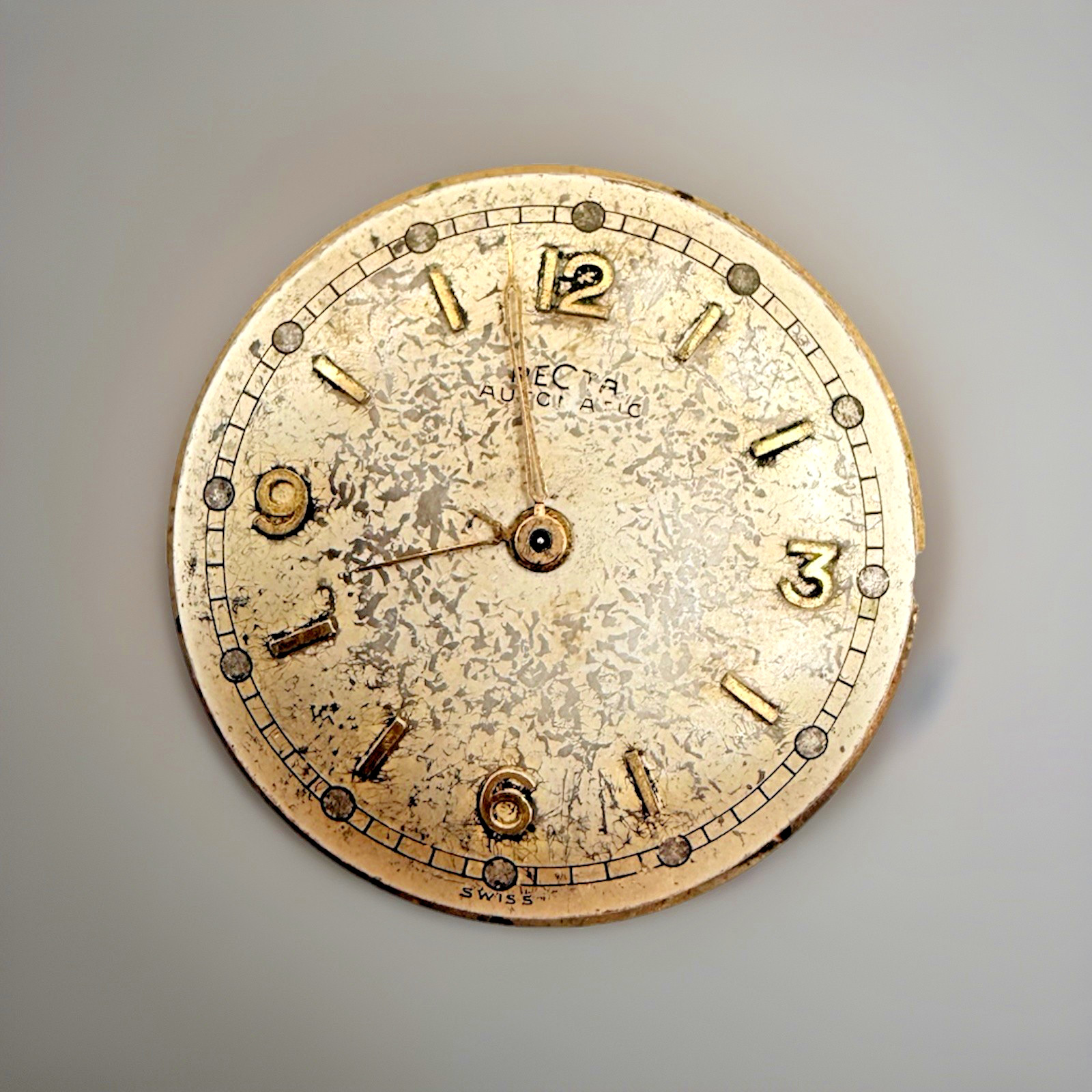 Recta Bidynator 17J Automatic Watch Movement Dial Parts Repair Swiss