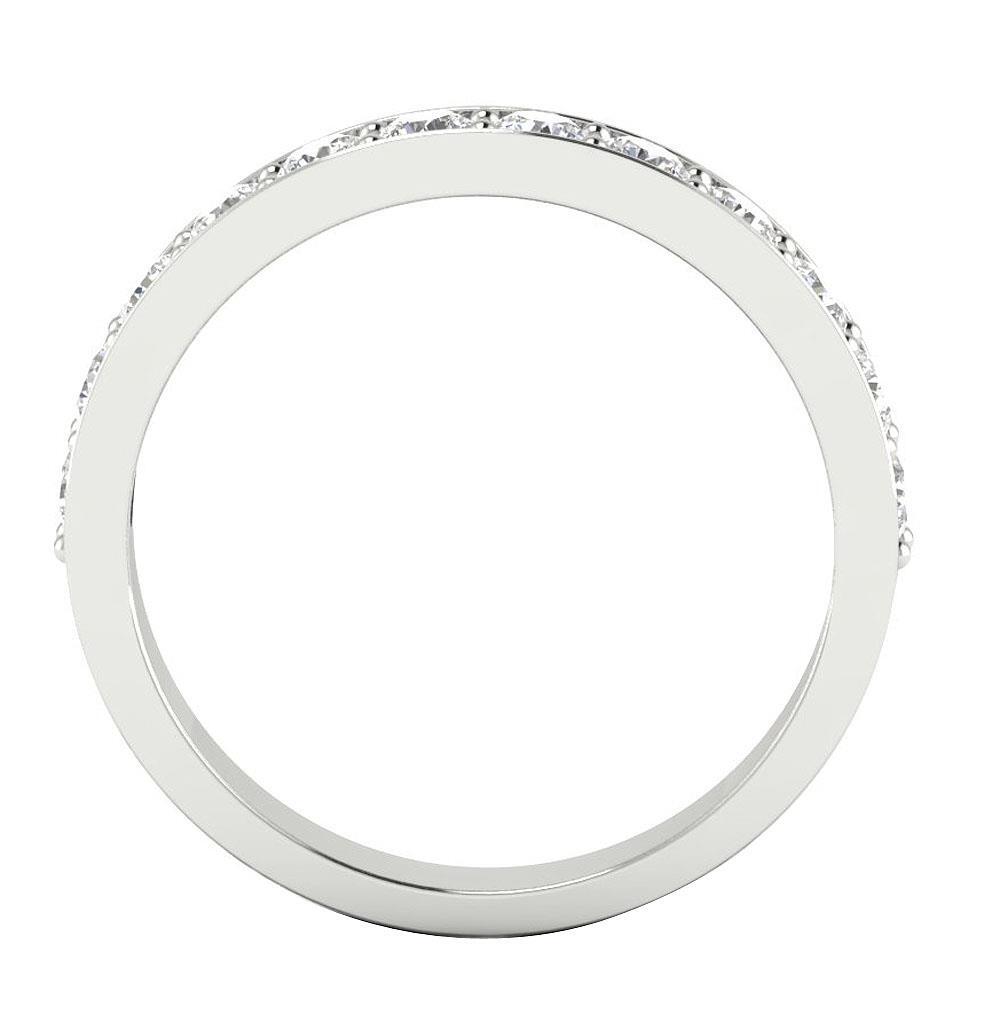 Engagement Ring Band 1.00Ct Round Diamond 14Kt Solid White Gold Prong Set 3.60MM