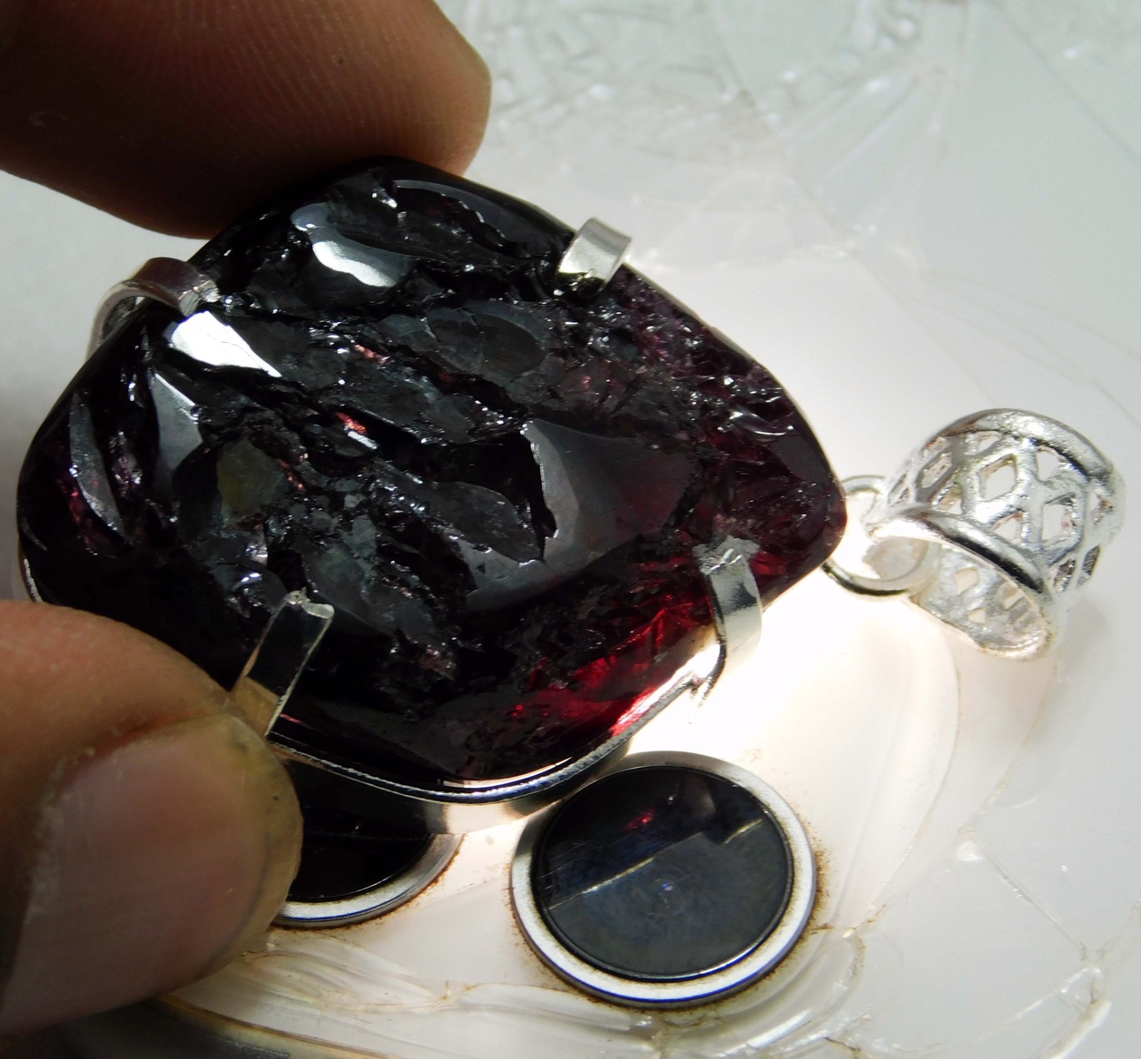 113.70 Ct Certified Natural PAINITE 925 Solid Silver Pendant Gemstone