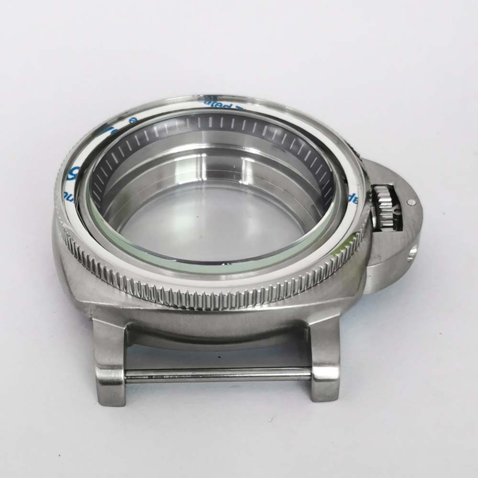 42MM Steel Watch Case Black White strip Inner Ring For NH35/NH36/4R/7S Movement