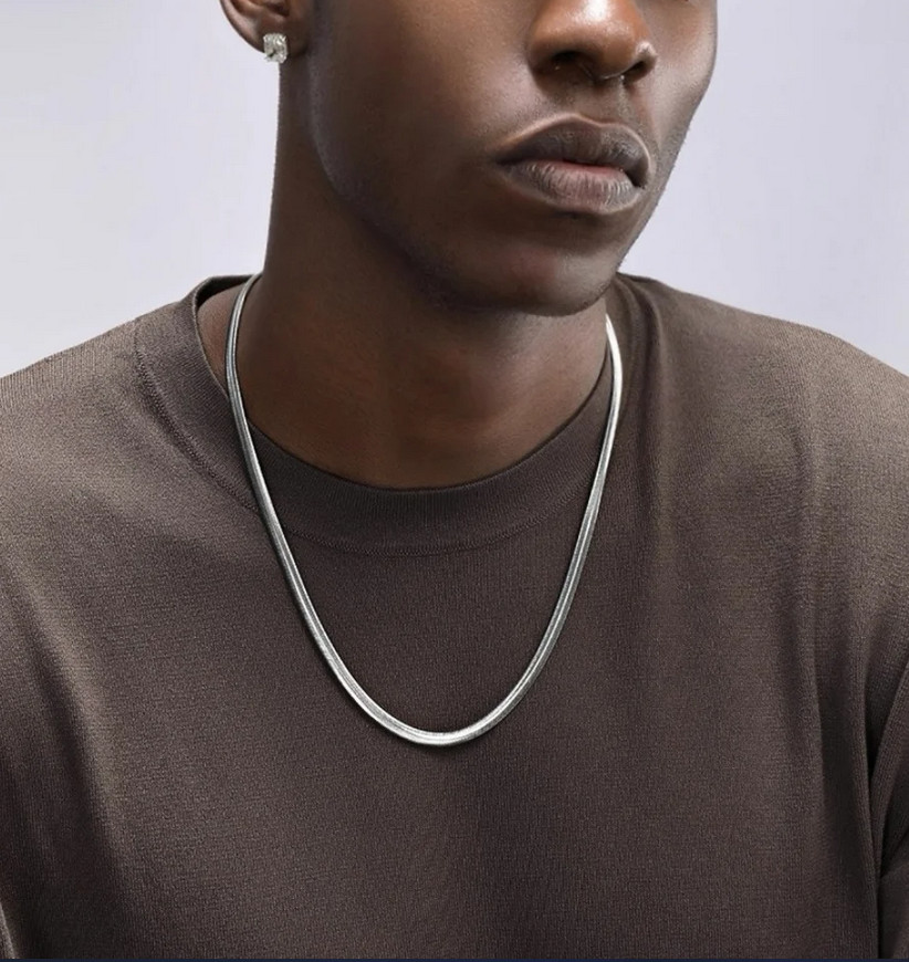 Silver Plated Flat Snake Chain 18- 24 In Necklace Men Women Jewelry 2-4 mm USA