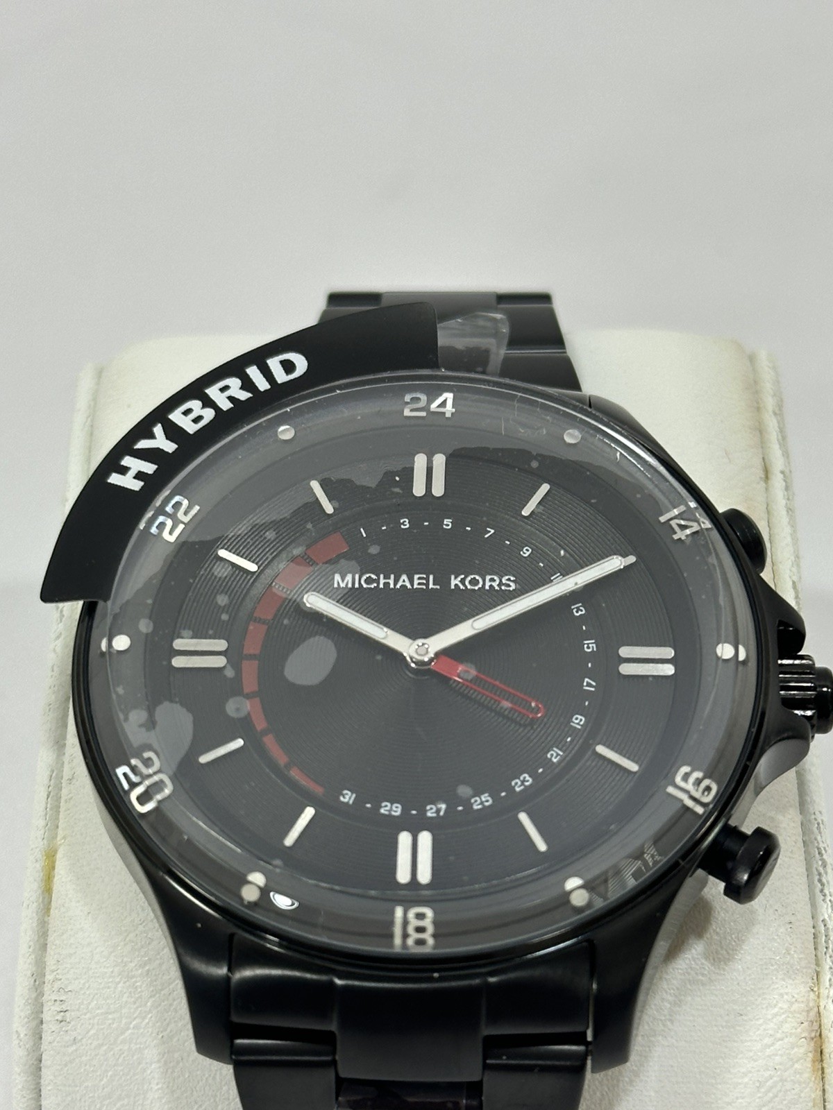 Authentic Michael Kors Access Men’s Reid Black Hybrid Smartwatch – MKT4015