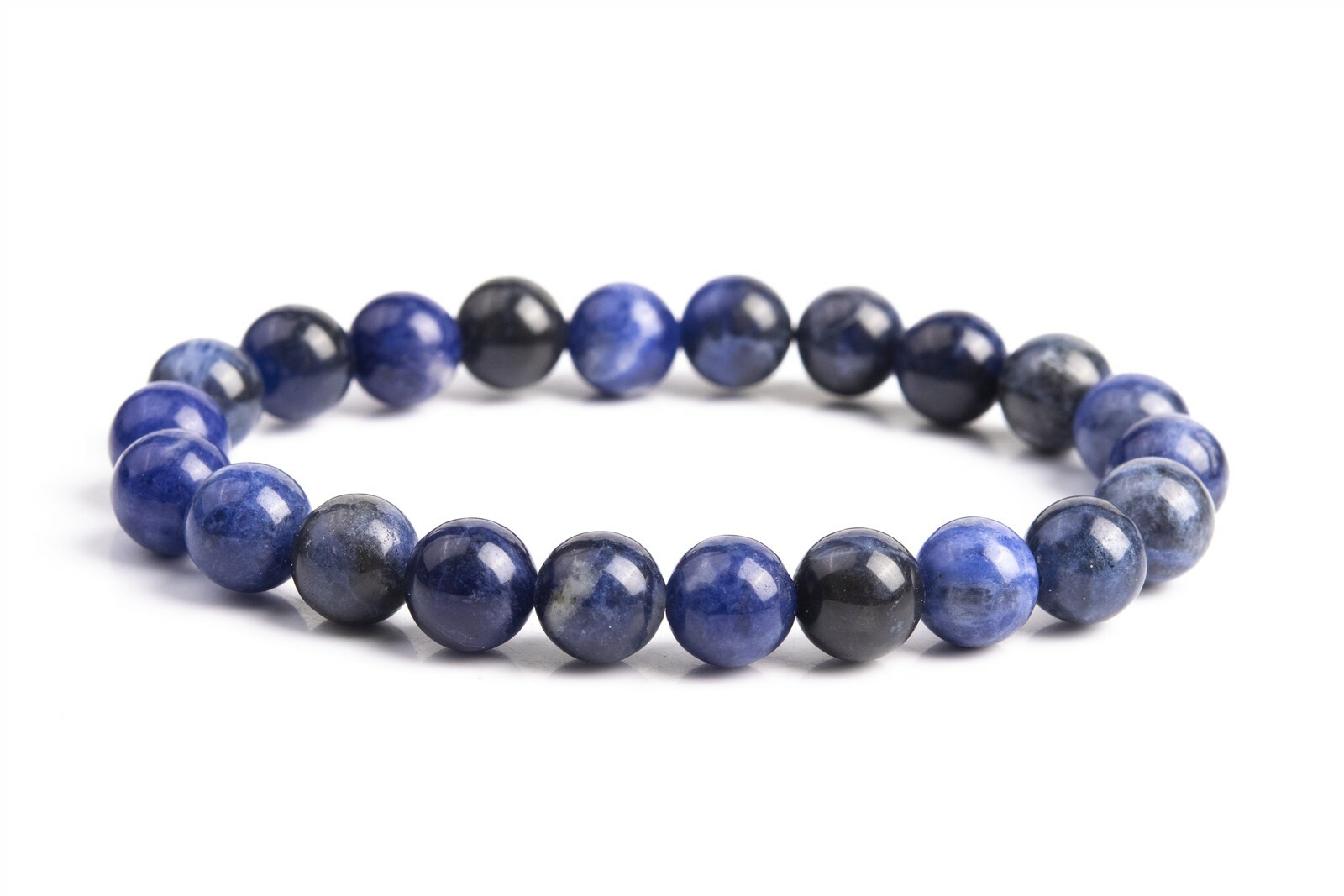 8-9MM Sodalite Bracelet Grade AAA Genuine Natural Round Gemstone Beads 7″