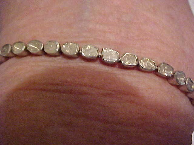 Polki 2 Carat Diamond Tennis Bracelet 7.25 Inch Bezel setting