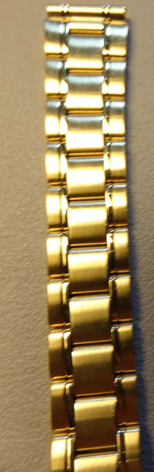 New Womens Hirsch 14mm Gold Tone Security Tri Fold Sealock Bracelet Watch Band