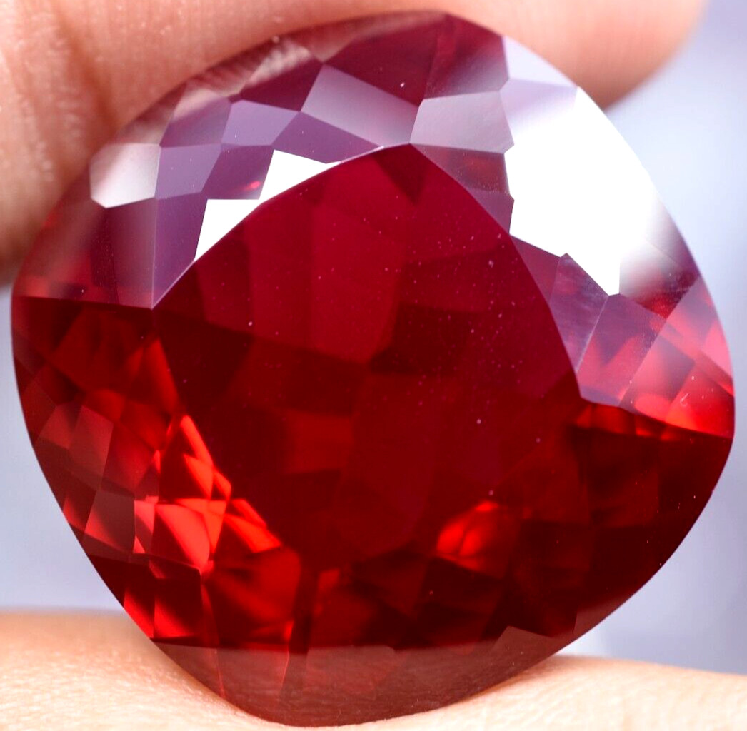 Natural 43.50 Ct Blood Red Ruby Mozambique GGL Certified Loose Gemstone