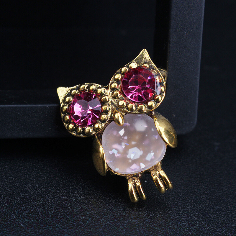 Fashion Trend Luxury Personality Simplicity Creativity Owl Opal Brooch