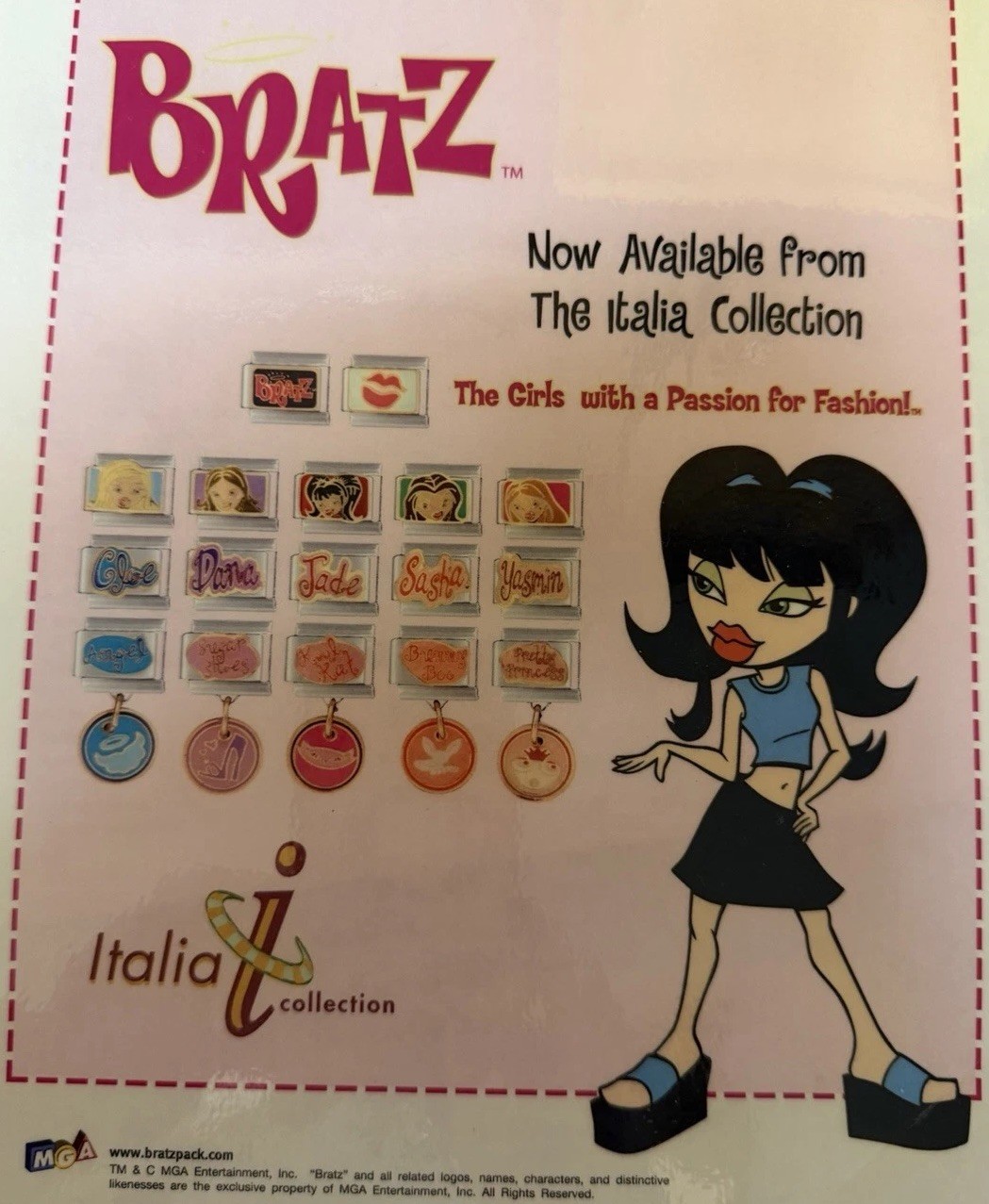 BRATZ Blue “BRATS” LOGO ORIGINAL Italia CHARM Collection single Link 9mm