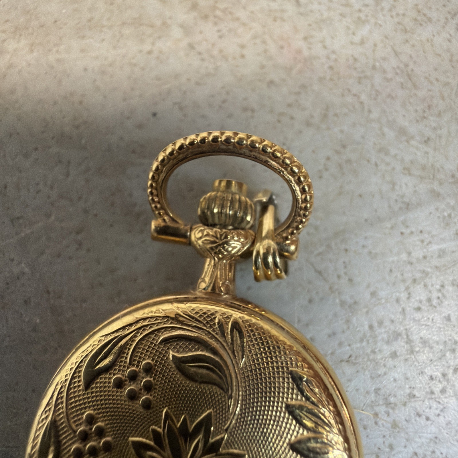 Colibri Pocket Watch Quartz Small Gold Tone Needs Battery