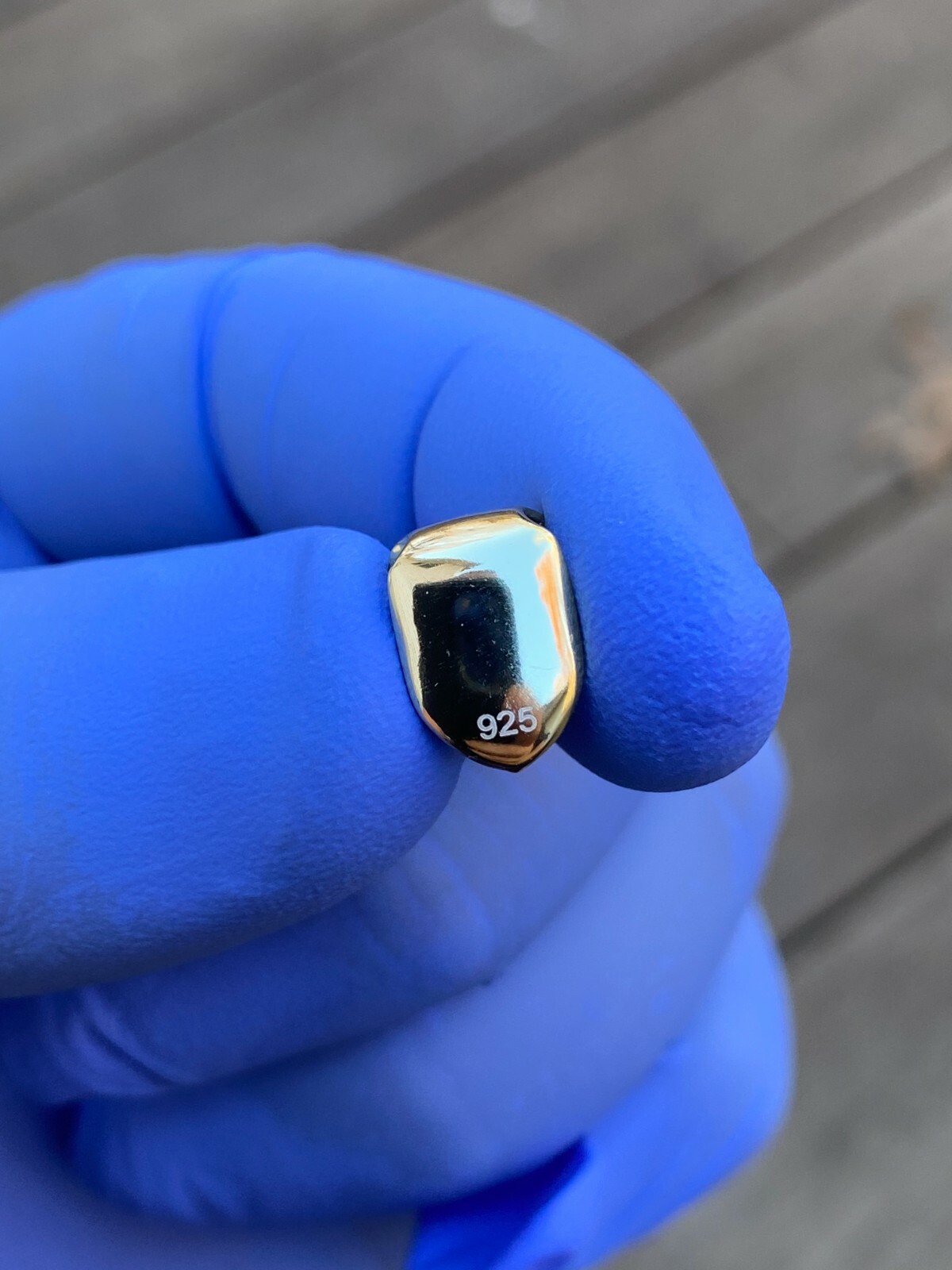 SOLID 925 Sterling Silver Single Tooth Grillz Hip Hop Grill Cap Gold Plated REAL
