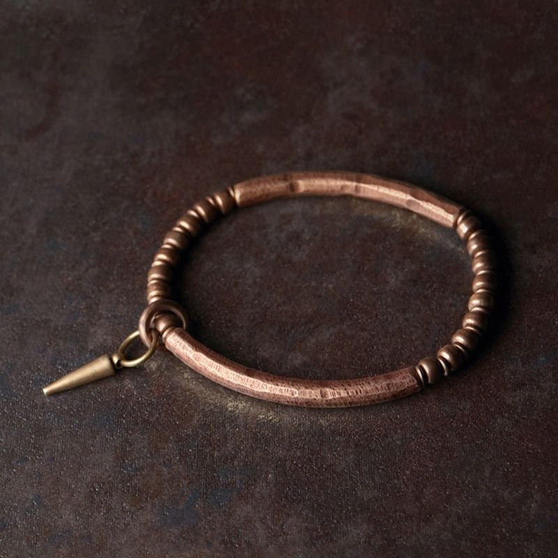 15-22cm Whole Viking Hammered Pure Copper Bracelet Oxidized Fashion Jewelry NEW
