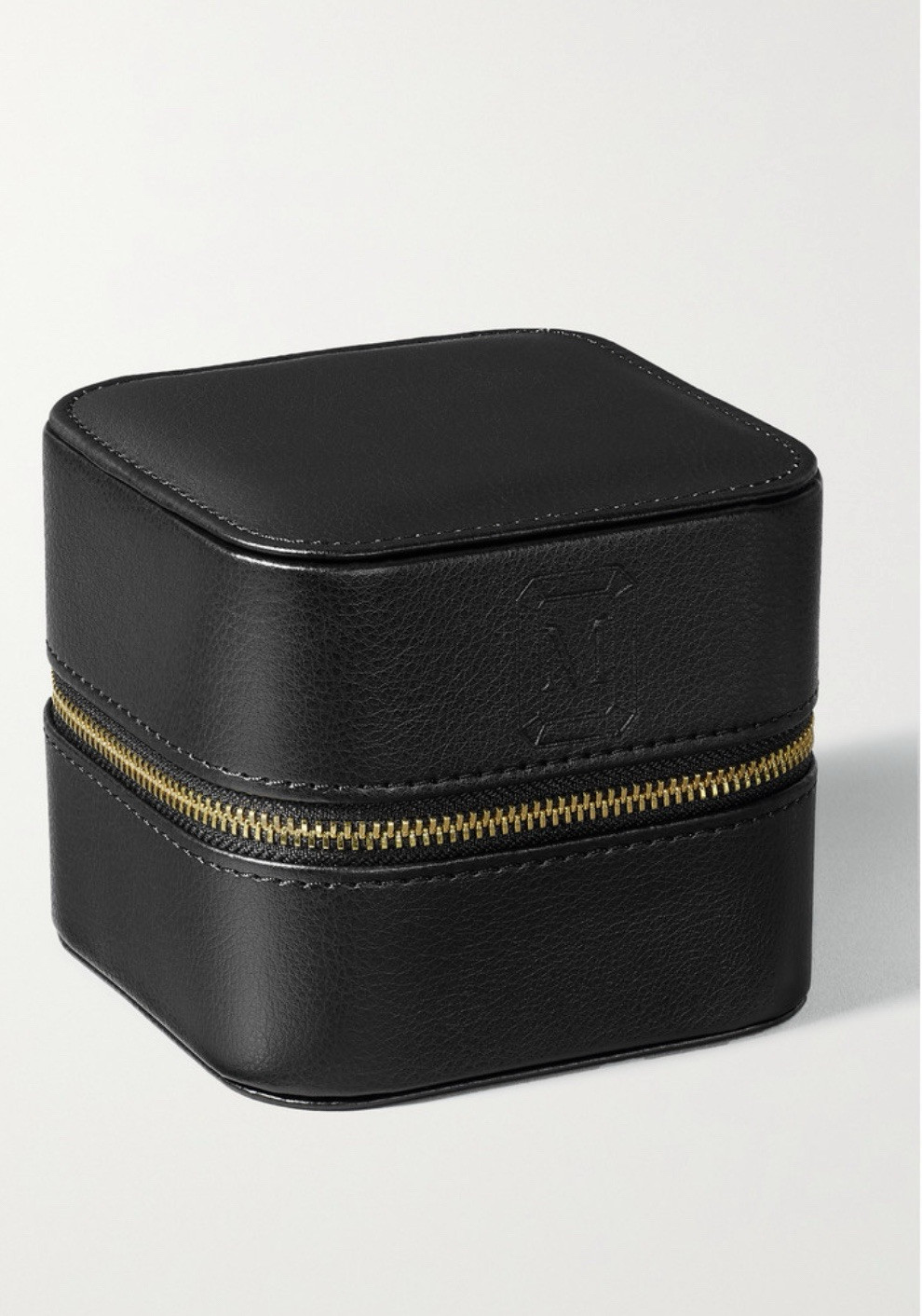 Mateo Black Jewelry Leather Zip Case