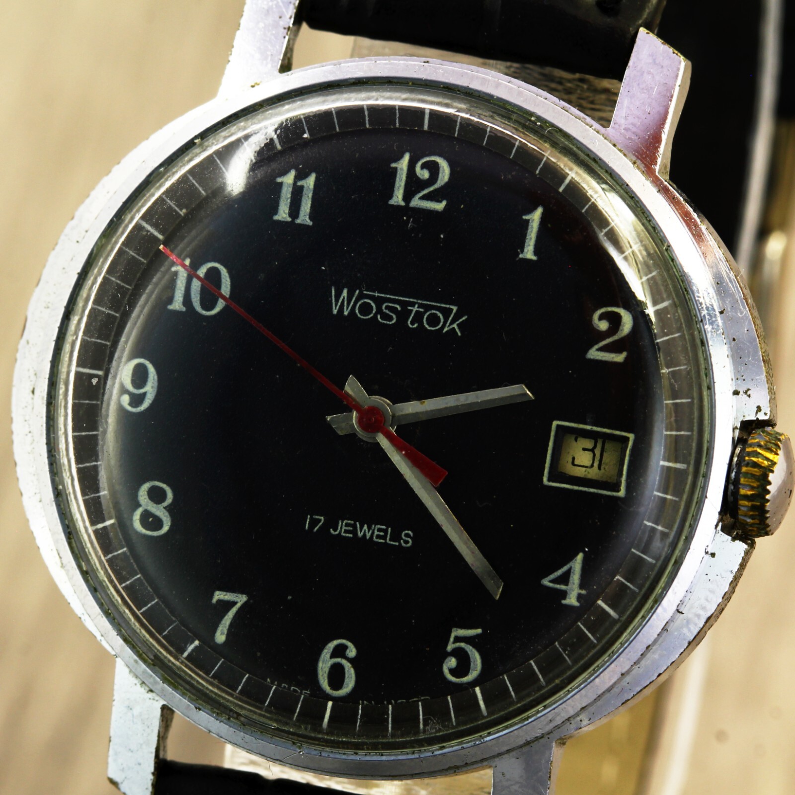 Original wostok vostok USSR Soviet mechanical watch caliber 2214 date Export