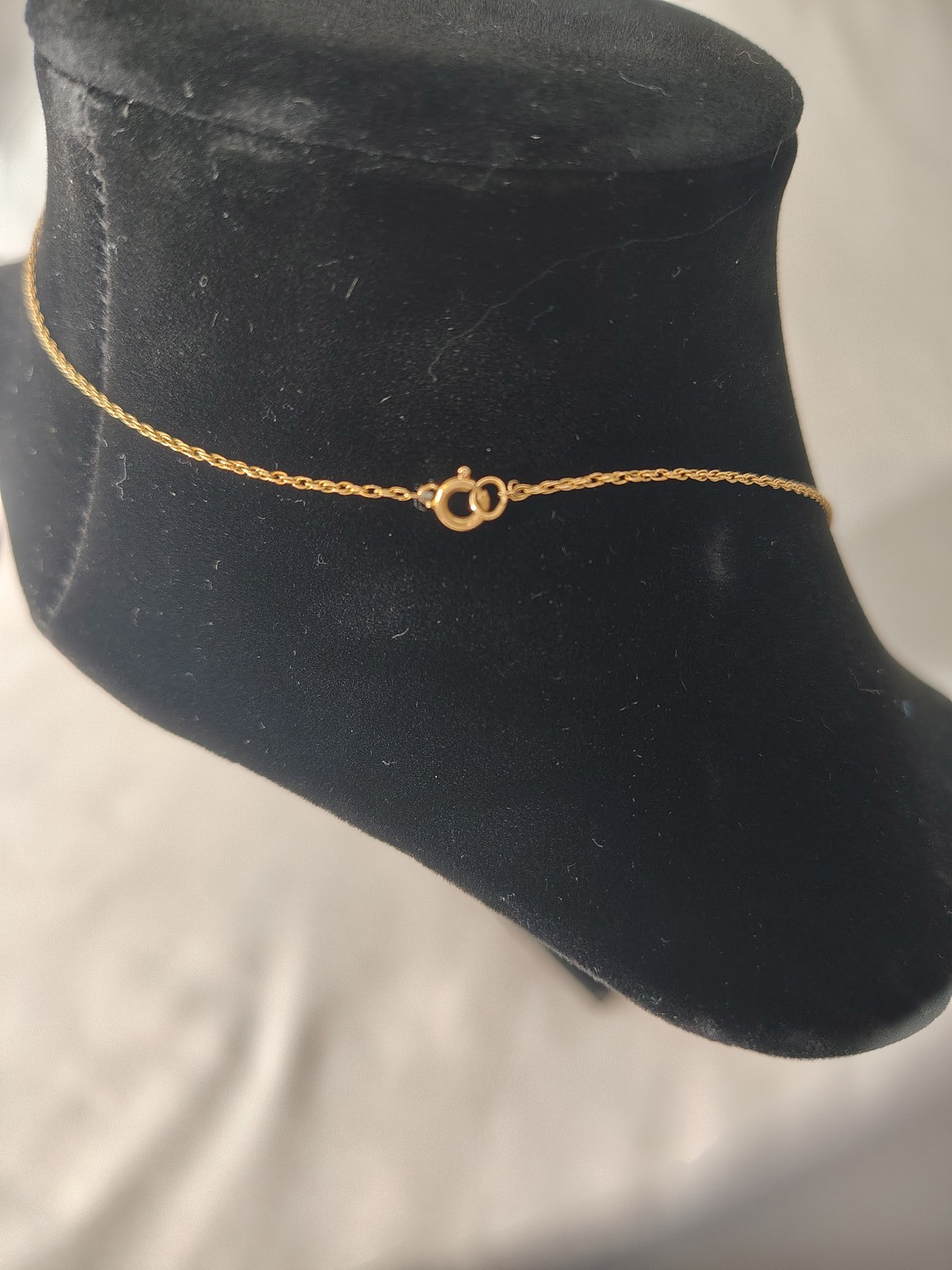 14K Yellow Gold Graduated Bead Station Necklace 18″ 1.58g Estate